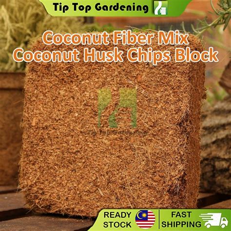 Coconut Fiber Mix Coconut Husk Chips Block Compressed Coco Fibre Coco