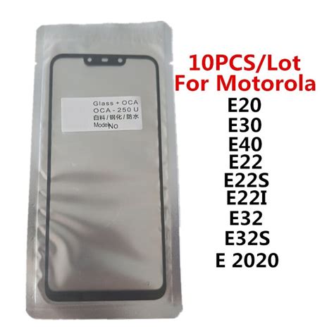 P S Lote Frente Glass Oca Lcd Lente Exterior Para Motorola Moto E