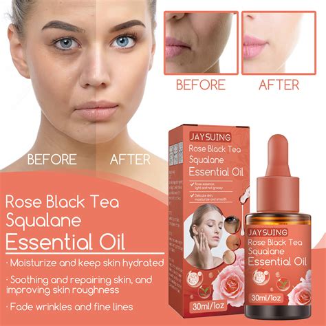 Rose Black Tea Squalane Repair Essence Oil Collagen Boost Anti Aging