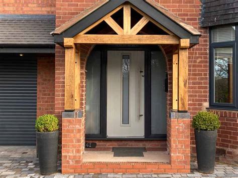 Oak Porch Brick Based Oak Porch Dap Builders Bromsgrove