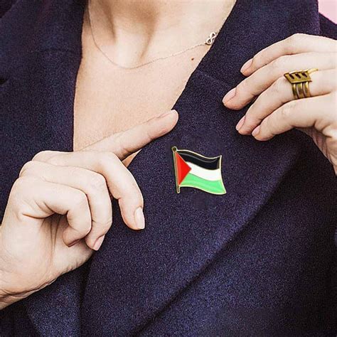 Pcs Palestine Flag Badg Palestinian Flag Pin Badge Lapel Etsy