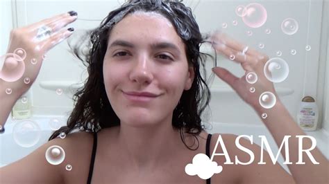 Asmr Hair Washing Ft Shampoo Bar Cozyclouds Youtube