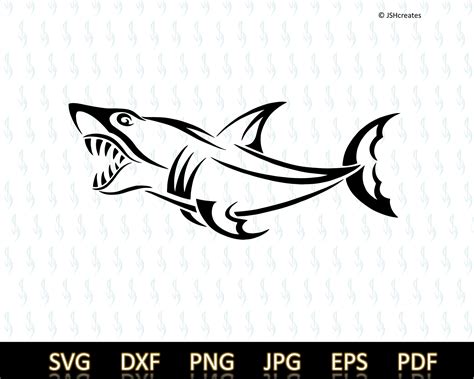 Shark Svg Shark Silhouette Svg Shark Head Shark Clipart - Etsy