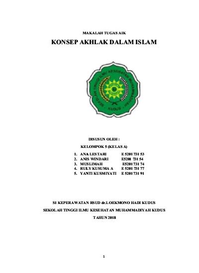 Makalah Konsep Akhlak Dalam Islam Docx