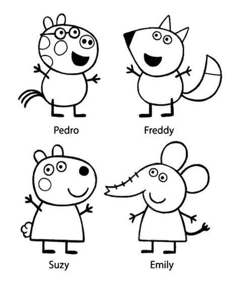 Amigos De Peppa Pig Para Colorear Imprimir E Dibujar Coloringonly