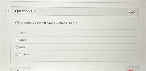 Solved Question 132 PtsWhich Country Does Not Have A Chegg