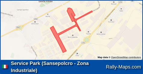 Service Park Sansepolcro Zona Industriale Stage Map Rally Terra