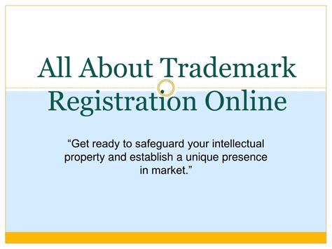 Ppt Trademark Registration Online In India Powerpoint Presentation