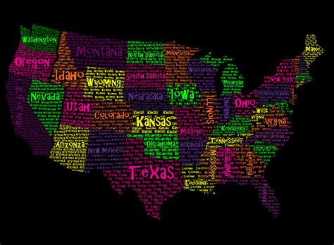 Neon Map Digital Art by Elizabeth Heart - Fine Art America