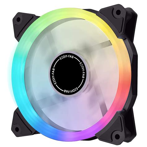 EZDIY FAB Ventilador PWM LED RGB Direccionable De 120 Mm Paquete De 1