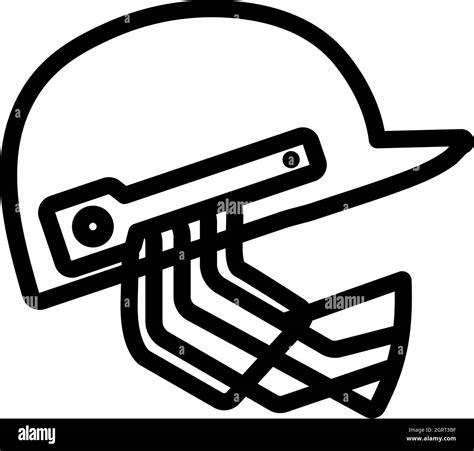 Cricket Helmet Icon Stock Vector Image Art Alamy