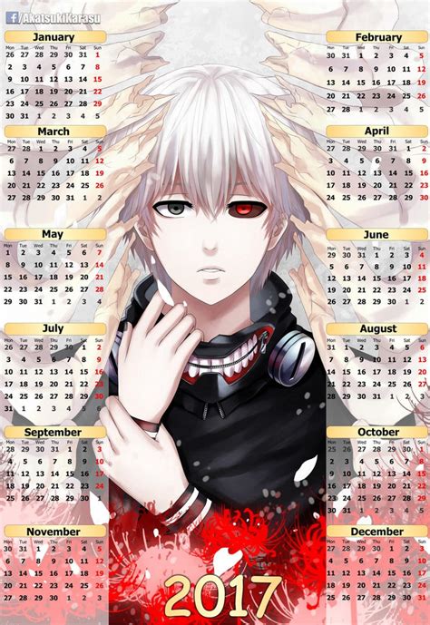 2017 Anime Calendar Tokyo Ghoul 11 (Eng-Spa) by AkatsukiKarasu on ...