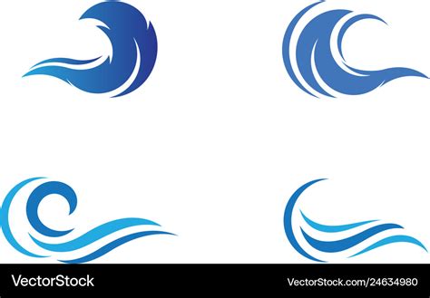 Wave symbol design Royalty Free Vector Image - VectorStock