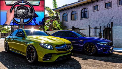 Mercedes Benz AMG E63 S BMW M5 CONVOY Forza Horizon 5 Thrustmaster