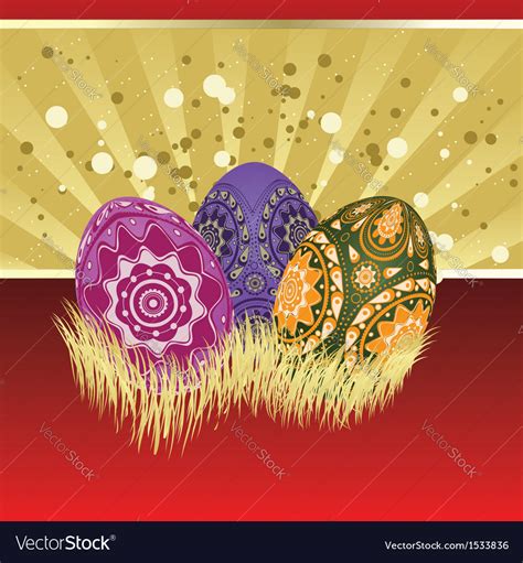 Easter card with eggs Royalty Free Vector Image