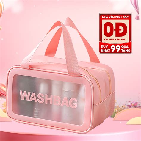 Túi đựng mỹ phẩm WASHBAG 3 size 3 màu đựng đồ trang điểm đồ cá nhân