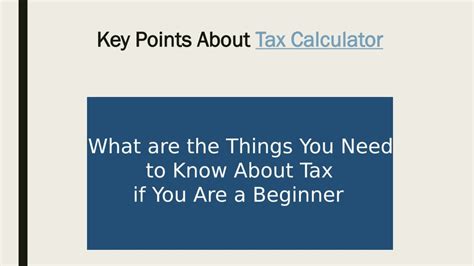 PPT Tax Calculator Tax Refund PowerPoint Presentation Free