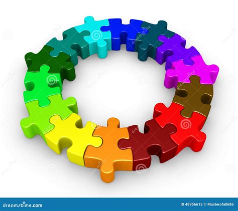 3d Puzzle Pieces Joined Together Teamwork Business Concept Creative