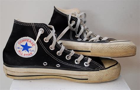 Vintage Converse Chuck Taylor All Star High Top Sz 45 Black