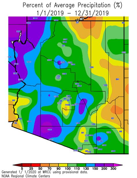 Arizona Map With Weather Temperatures