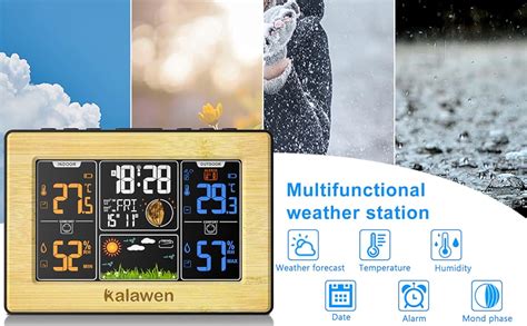 Kalawen Wireless Weather Station Digital Color Weather Station With