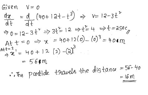 A Particle Moves Along A Straight Line Ox At A Time T In Seconds The