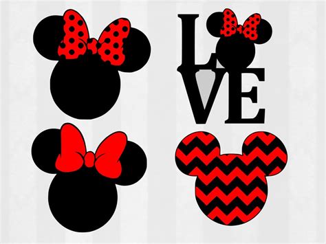 Minnie Mouse Svg Bundle Minnie Mouse Clipart Minnie Cut