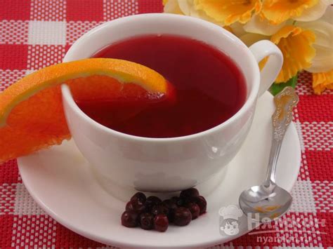 Чай с брусникой и апельсинами рецепт пошаговый с фото - Nyamkin.RU