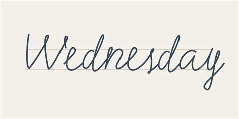 Premium Vector Wednesday Handwritten Letters Of The Name Of The Day