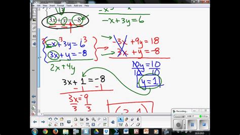 Sanfordflipmath Algebra Sb C Solving Systems By Elimination Youtube