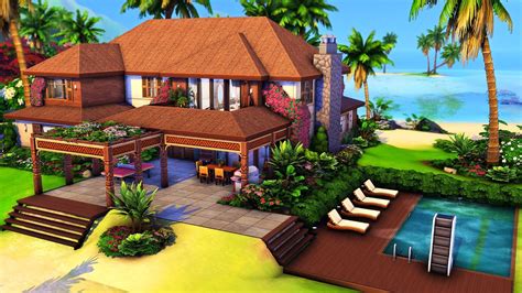 Sulani Beach Villa The Sims 4 Speed Build Youtube