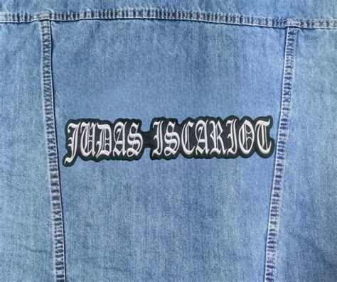 JUDAS ISCARIOT LOGO EMBROIDERED BACK PATCH Black Wings