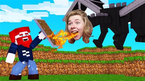 Benx Vs Elina Als Enderdrache Minecraft Youtube