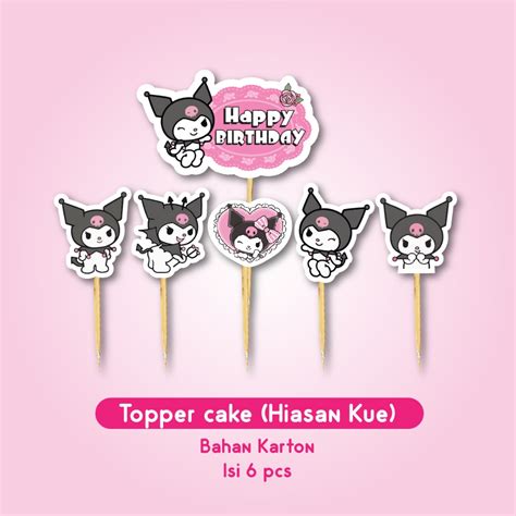 Jual KARTU UNDANGAN KUROMI HAPPY BIRTHDAY INVITATION CARD SANRIO ULANG