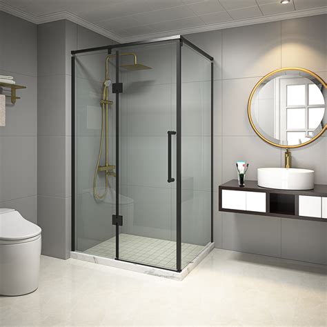 6mm Tempered Glass 1200x800x1900mmwaterproof Bathroom Curved Corner