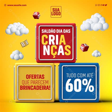 Sald O Dia Das Crian As Ofertas Tudo At Lojas Social Media Psd