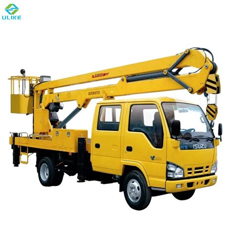 High Performance 13m Work Bucket Working Manlift Telescopic Boom Truck