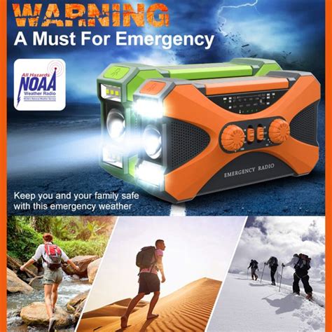 Emergency Radio Mah Rechargeable Dual Speaker Stereo Solar Hand