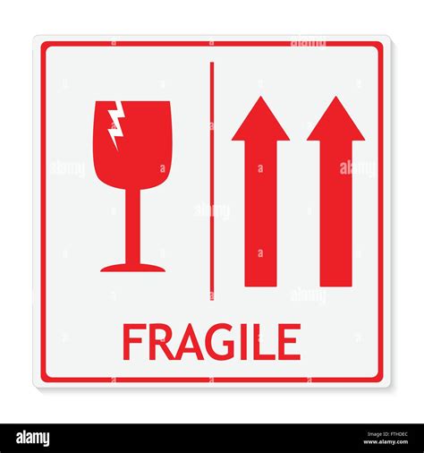 Fragile Sign Vector Stock Vector Image Art Alamy