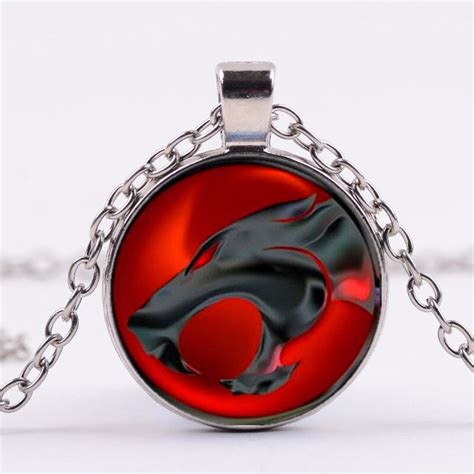 Thundercats Pendant Necklace Eye Of Thundera Silver Alloy Metal Chain