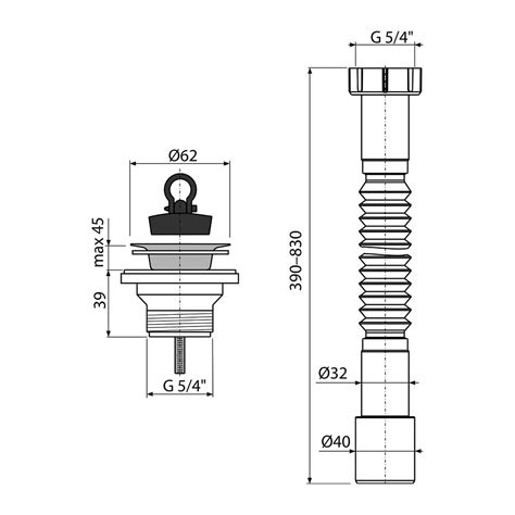 Produkt AlcaPlast A750 A31 Flexi Pripojenie 5 4 32 40 Plast