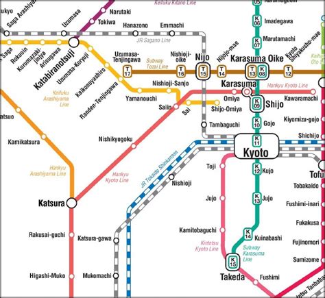 Kyoto Rail Map - Maps, Books & Travel Guides