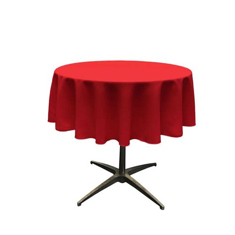 51 Red Polyester Round Tablecloth Ifabric