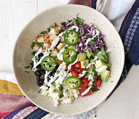 Chicken Rice Bowl with Creamy Cilantro Lime Dressing Recipe | Rebecca ...