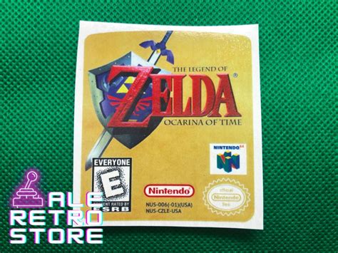 The Legend Of Zelda Ocarina Of Time Nintendo Replacement Label