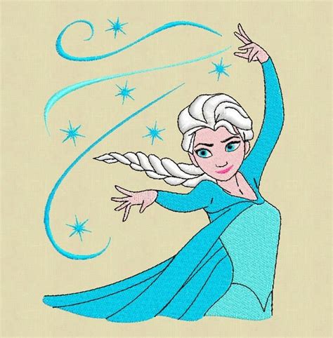 Elsa Frozen Embroidery Design X Pes Hus Jef Vip Vp Format