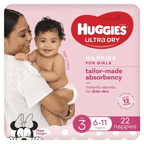 Huggies Ultra Dry Nappies Girl Size Kg Pack Allcare Warehouse