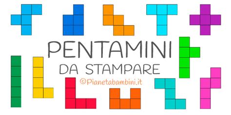 Pentamini Da Stampare In Pdf Pianetabambini It