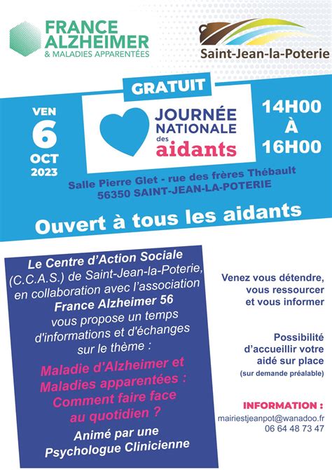 Journée Nationale des aidants Saint Jean la Poterie