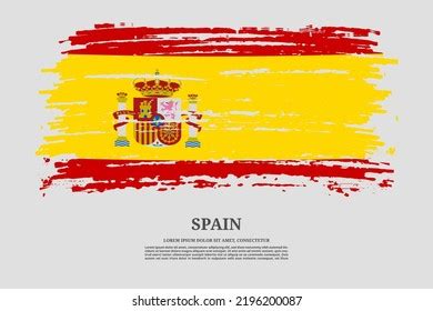 Spain Flag Brush Stroke Effect Information Stock Vector Royalty Free